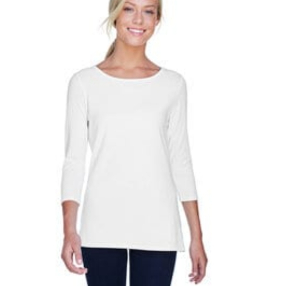 Cabela's Women's White 3/4 Sleeve T-shirt
